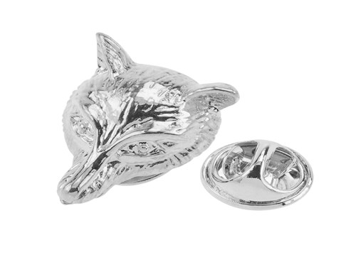 TP57-14R Silver Animal Fox Lapel Pin TP57-14R Silver Animal Fox Lapel Pin