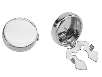 BC50-9R Silver Blank Button Cover