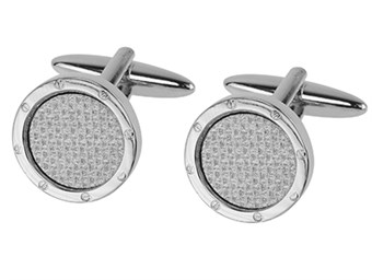Classic Silver Round Cufflinks