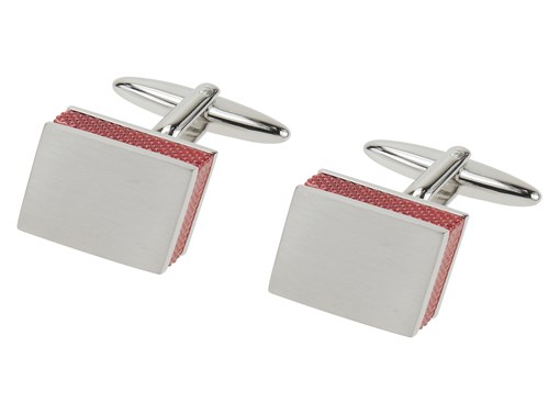 619-9R1E Square Brush Cufflinks