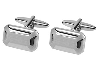 Shiny Brush Brass Cufflinks For Men