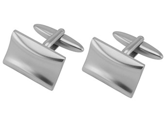 Gent Matt Rhodium Cufflinks