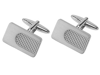 Silver Tone Rectangle Cufflinks