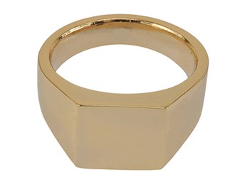R00008G Simple Gold Mens Ring