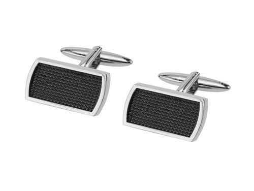 661-16GM Textured Gun Metal Cufflinks