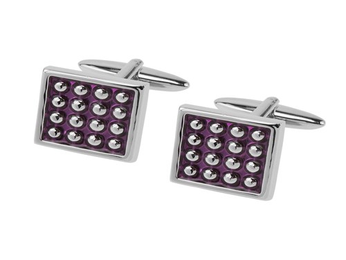 655-8R Purple Enamel Cufflinks