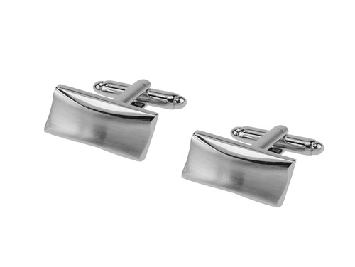 653-15R1 Gent Matt Rhodium Cufflinks