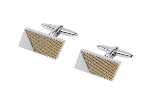 652-5GM2 Textured Cufflinks Black