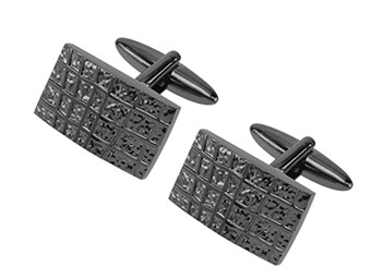 652-10GM Mens Gunmetal Cufflinks