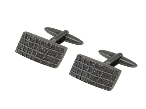 652-10GM Mens Gunmetal Cufflinks