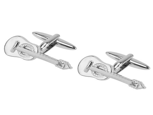 TN-1183R Silver Guitar Cufflinks