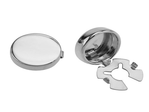 BC50-9R Silver Blank Button Cover