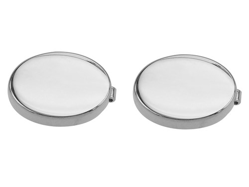BC50-9R Silver Blank Button Cover