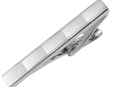 TN-2934R2 Silver Laser Tie Clip Bar