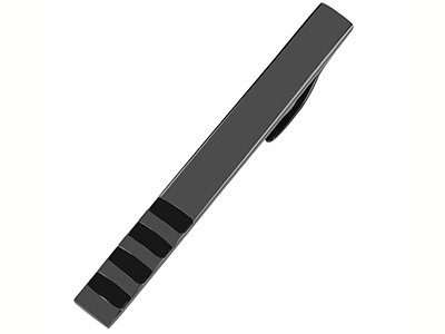 Classic Black 57mm Tie Clip