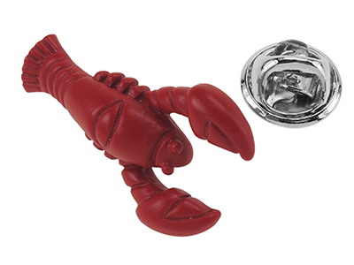 1861-12/TP Enamel Lobster Lapel Pin