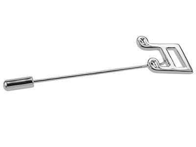 1864-11R/LP Silver Music Note Lapel Pin