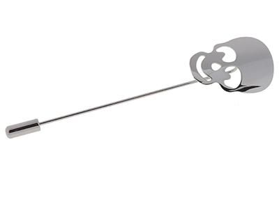 TN-2070R Long Needle Skull Lapel Pin