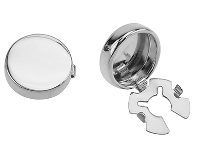 Silver Blank Button Cover