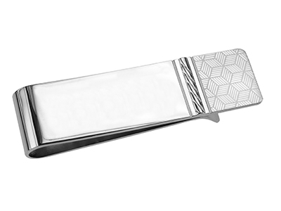 Shiny Silver Brass Money Clip