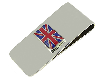 TN-1258R Silver Flag Money Clip