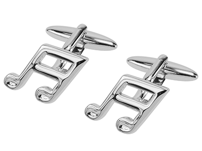 1864-11R Music Note Cufflinks