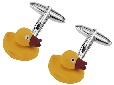 642-4R Yellow Ducky Cufflinks