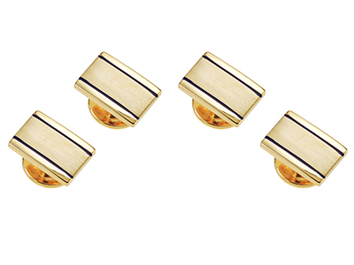 ST151-16G2 Mens Gold Shirt Studs