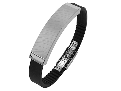 Stainless Steel Zebra Texture Bracelet