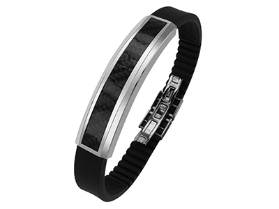 CX-27 Stainless Steel Carbon Fiber Bracelets