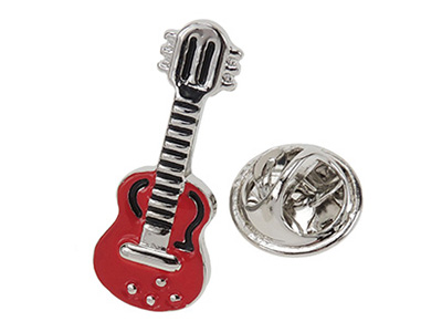 Red Guitar Lapel Pin