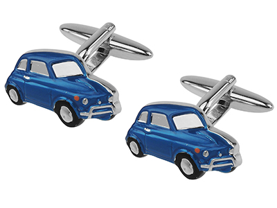 642-2R Retro Blue Mini Car Cufflinks