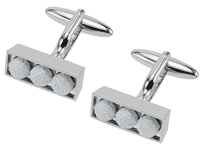 642-19R Golf Balls Sports Golfer Cufflinks