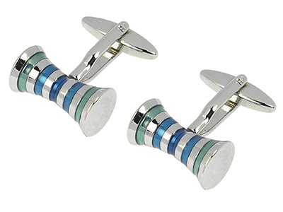 Stylish Blue Enamel Cufflinks