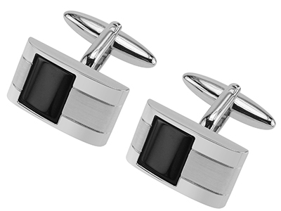 600-22R2 Mens Onyx Cufflinks