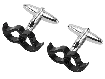 1868-14R Movember Moustache Cufflinks