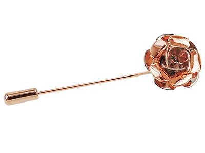 LP3-7Y Rose Gold Flower Lapel Pin