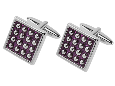 Purple Enamel Cufflinks