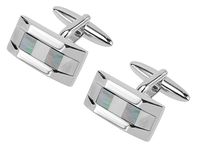 Grey Mother Of Pearl Cufflinks