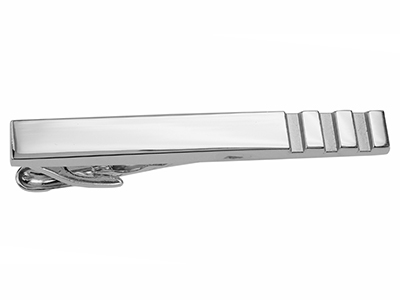 Silver Clasp Tie Bar