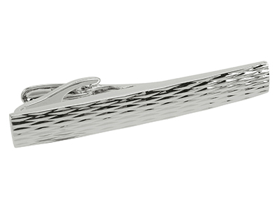 Gent Crinkled Tie Clip Silver