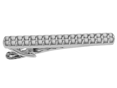 Mens Matt Silver Tie Clip