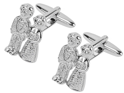 1862-24R Silver Wedding Cufflinks