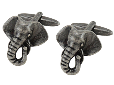 666-6SA Elephant Cufflinks