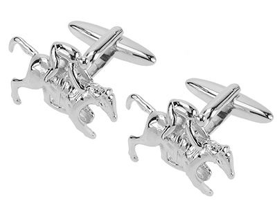 Racehorse Cufflinks Silver