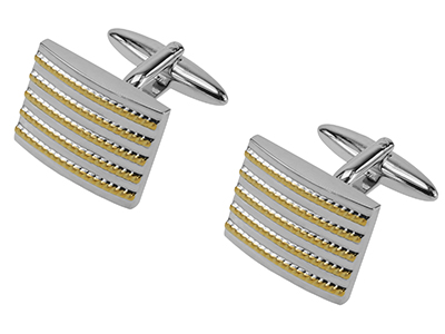 Silver Gold Tone Cufflinks