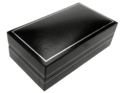 Black Plastic Custom Cufflinks Box