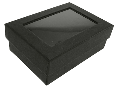 Black Cufflinks Paper Window Box
