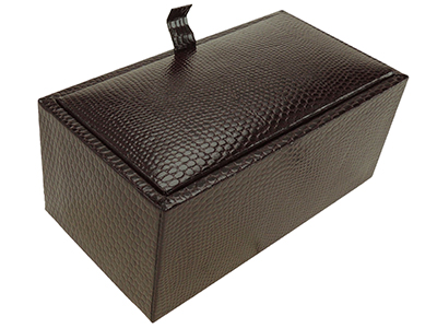 Burgundy Textured Cufflink Box