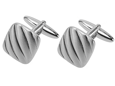 Brushed Sterling Silver Cufflinks